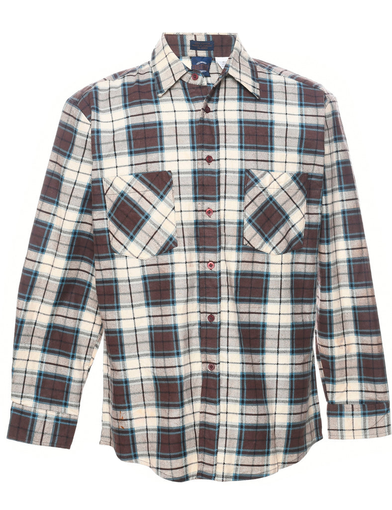 Long Sleeved Checked Shirt - M