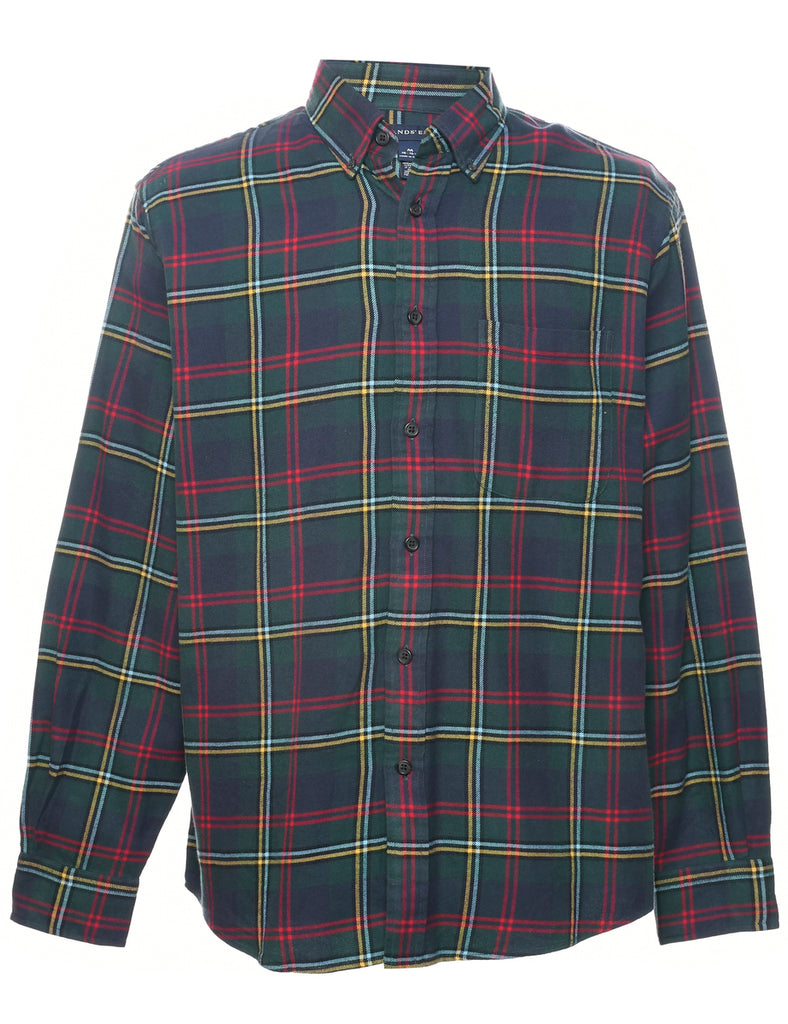 Long Sleeved Checked Shirt - M