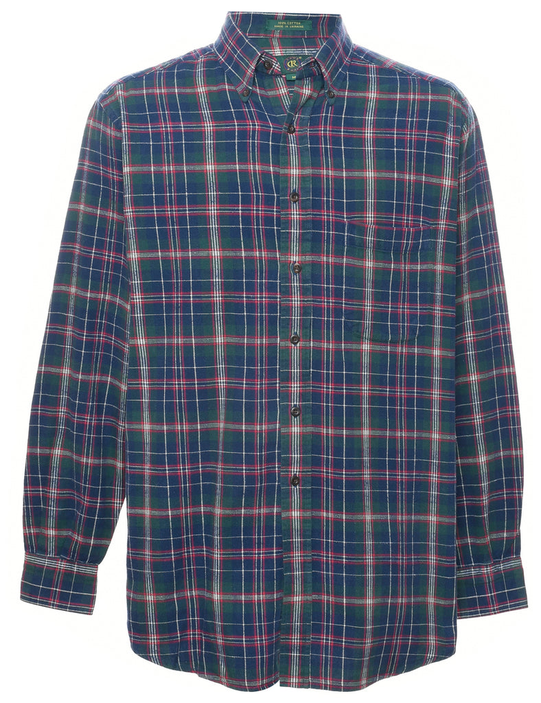 Long Sleeved Checked Shirt - M