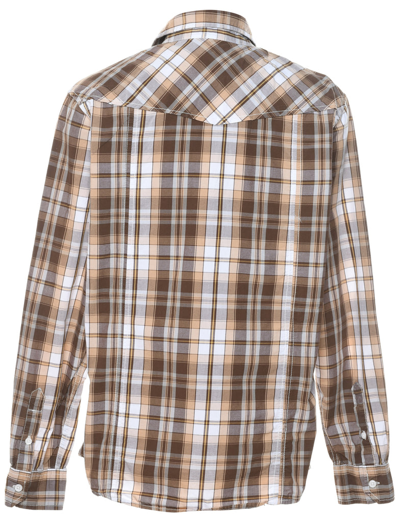 Long Sleeved Checked Shirt - M