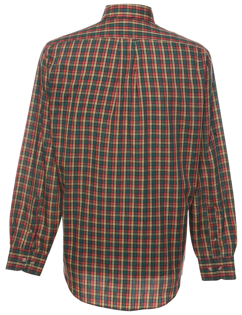 Long Sleeved Checked Shirt - L