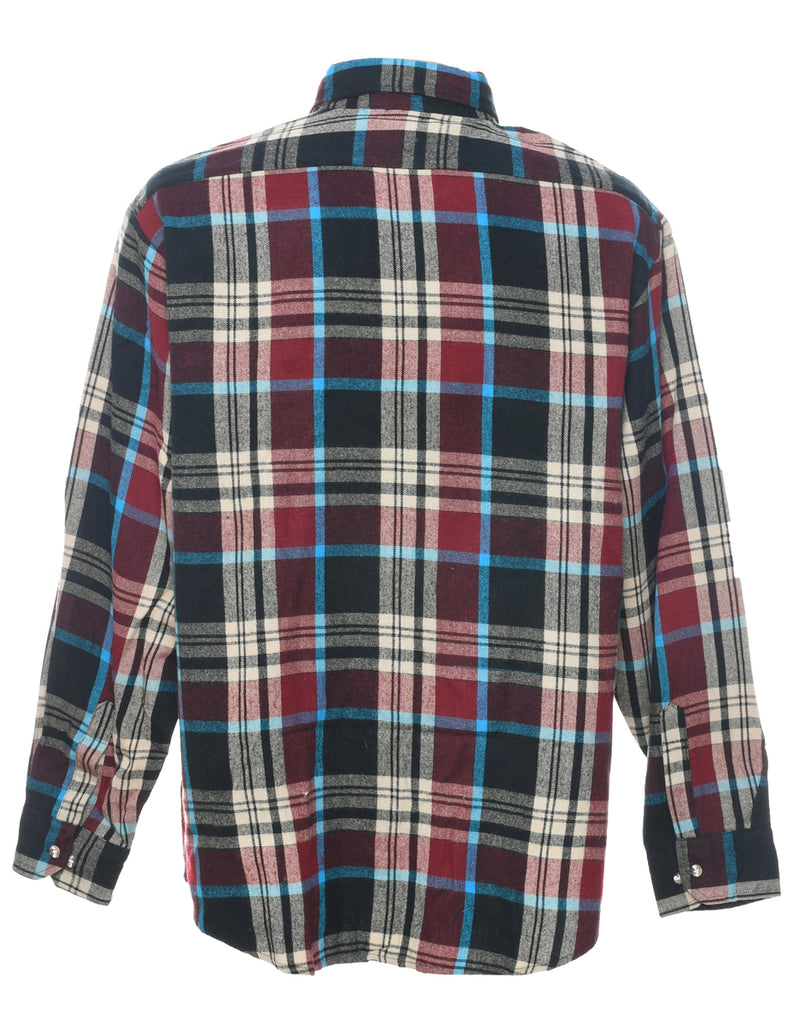 Long Sleeved Checked Shirt - XL