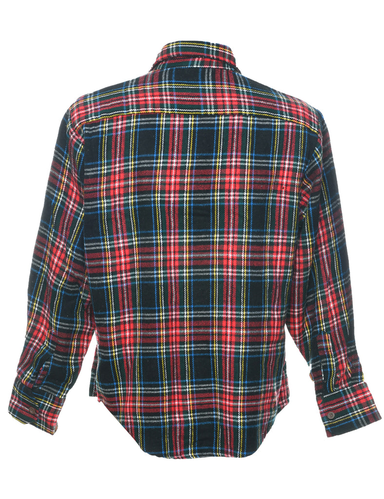 Long Sleeved Checked Shirt - L