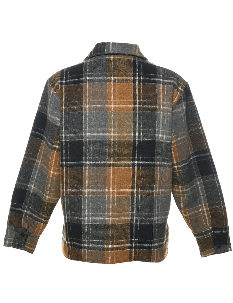 Long Sleeved Checked Shirt - L