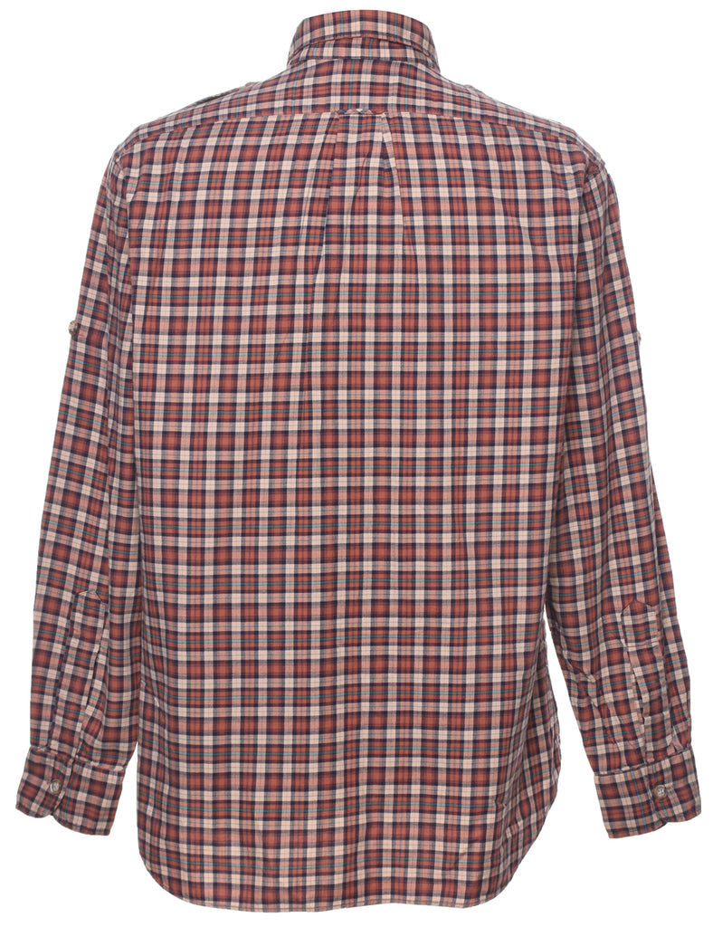 Long Sleeved Checked Shirt - L