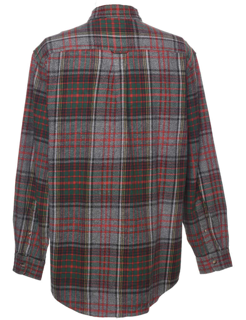 Long Sleeved Checked Shirt - L