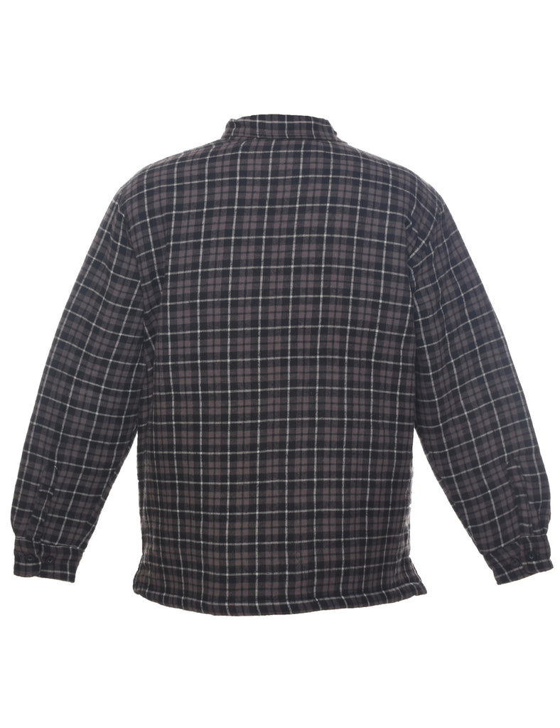 Long Sleeved Checked Shirt - L