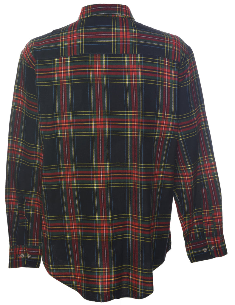 Long Sleeved Checked Shirt - L