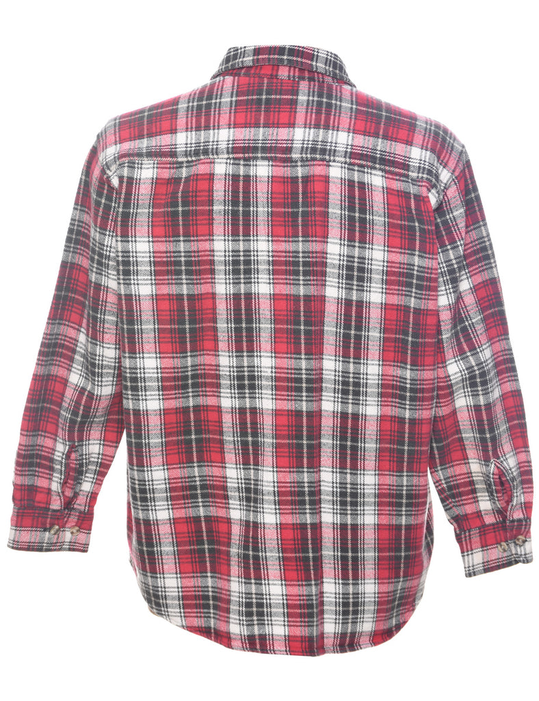 Long Sleeved Checked Shirt - L