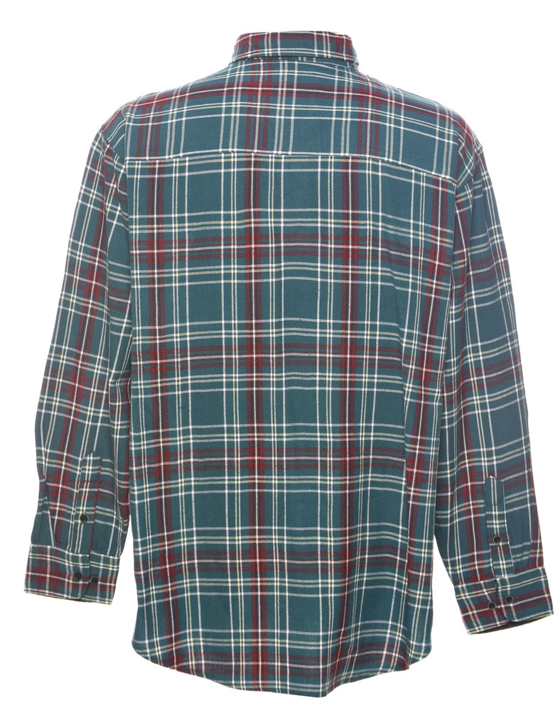 Long Sleeved Checked Shirt - L