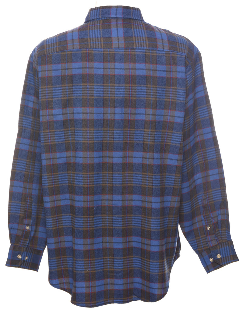 Long Sleeved Checked Shirt - L