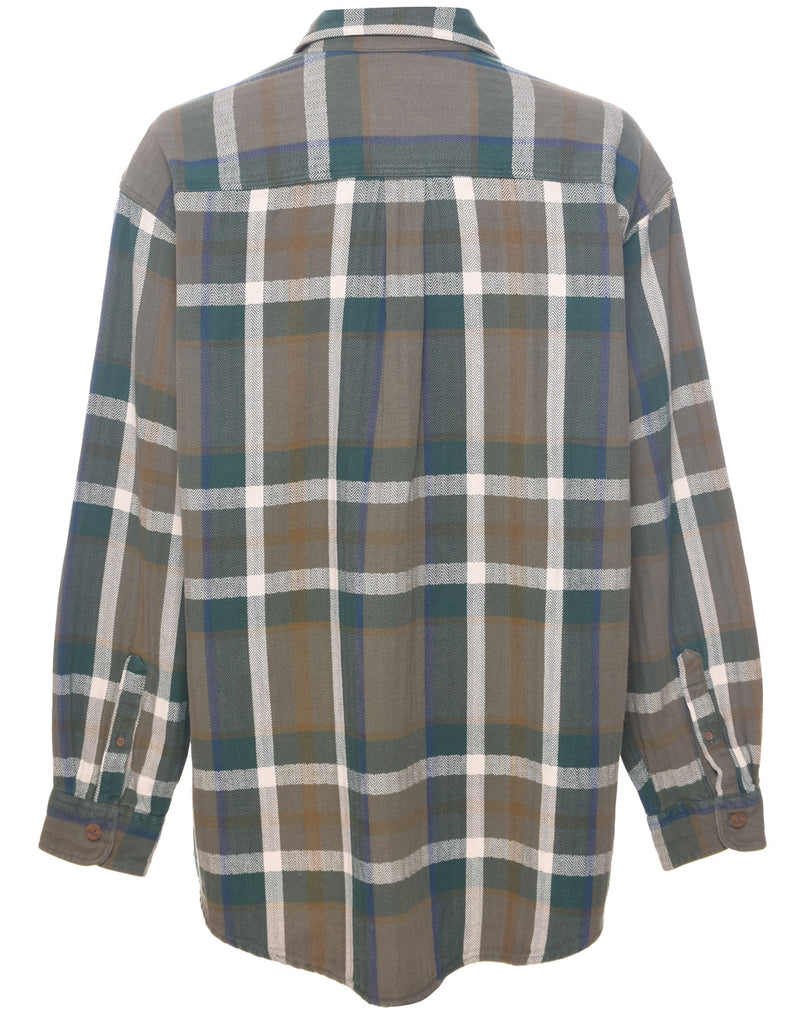 Long Sleeved Checked Shirt - L