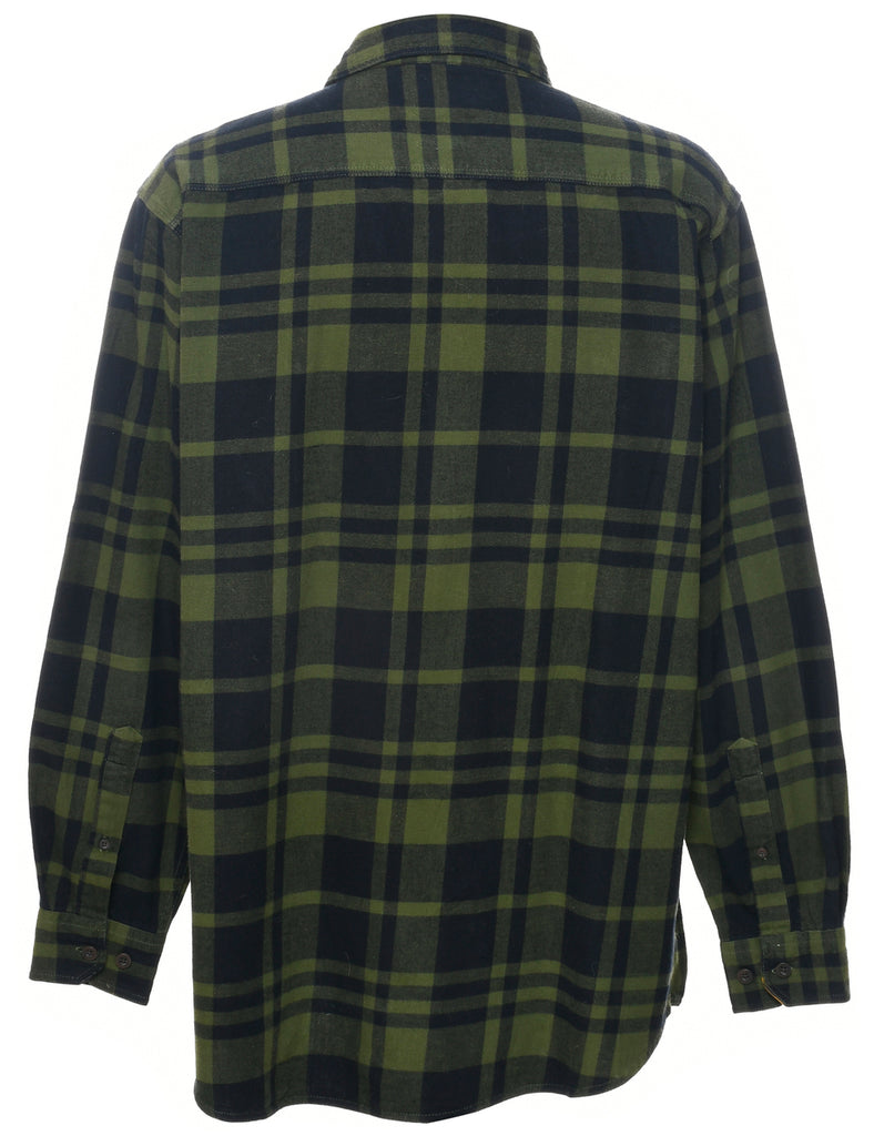 Long Sleeved Checked Shirt - L