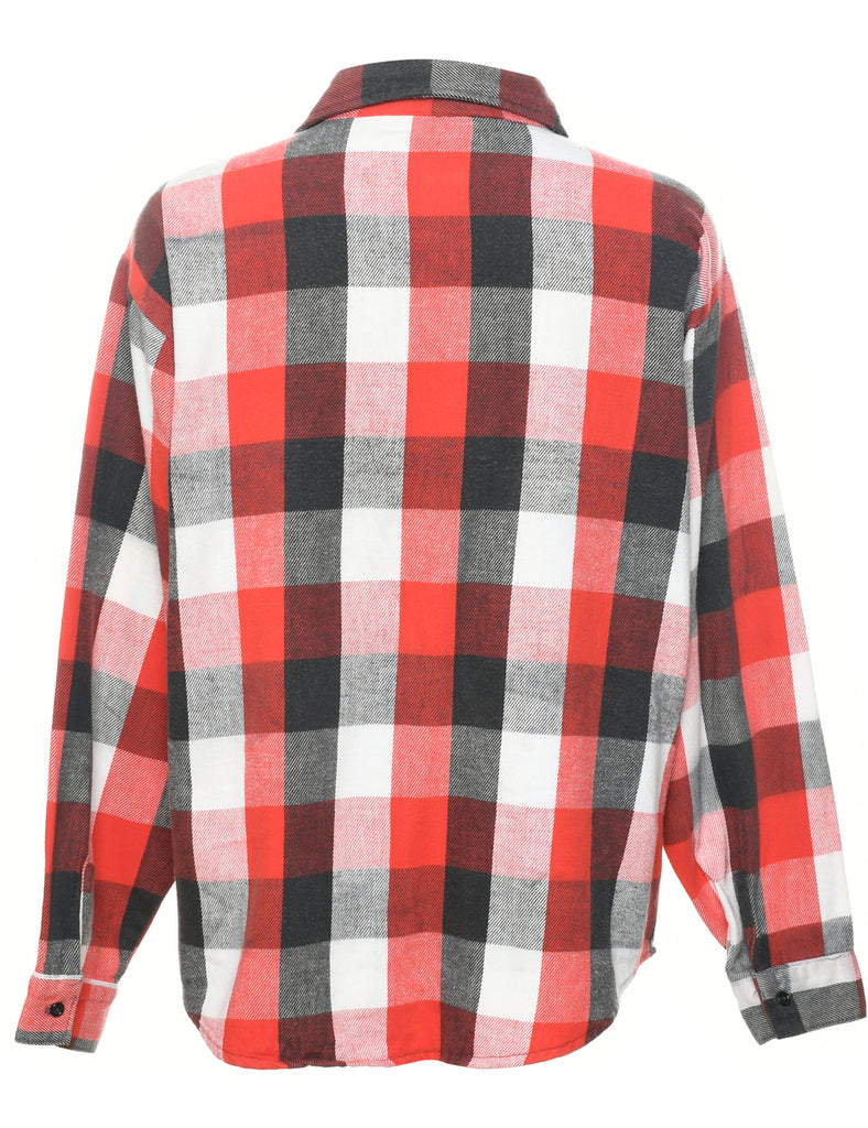 Long Sleeved Checked Shirt - XL