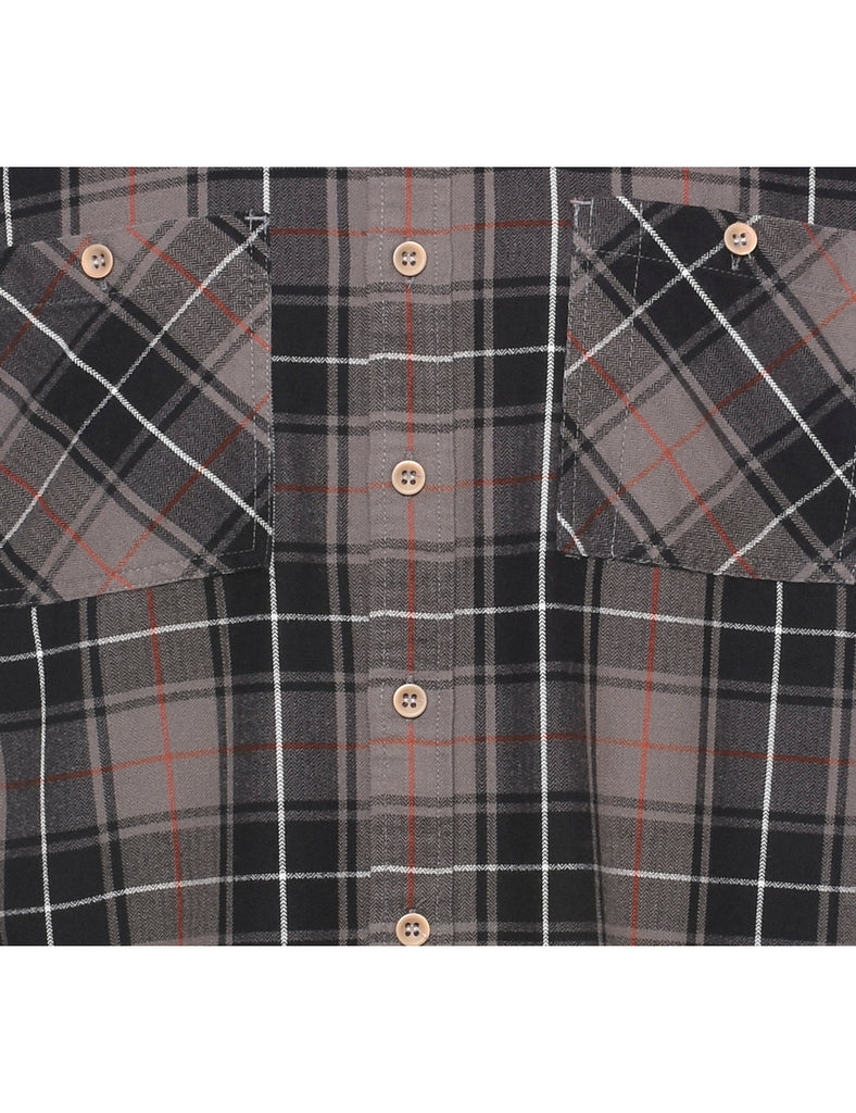 Long Sleeved Checked Shirt - M