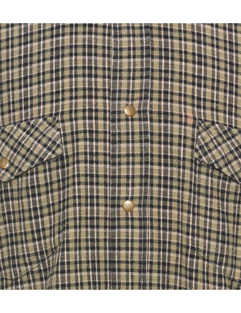 Long Sleeved Checked Shirt - M