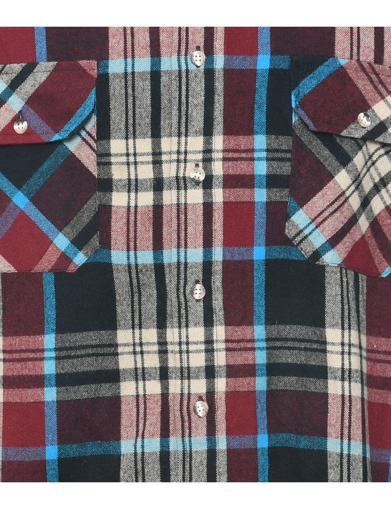 Long Sleeved Checked Shirt - XL