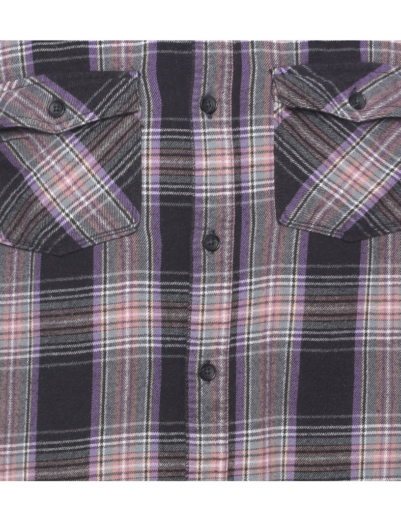 Long Sleeved Checked Shirt - M