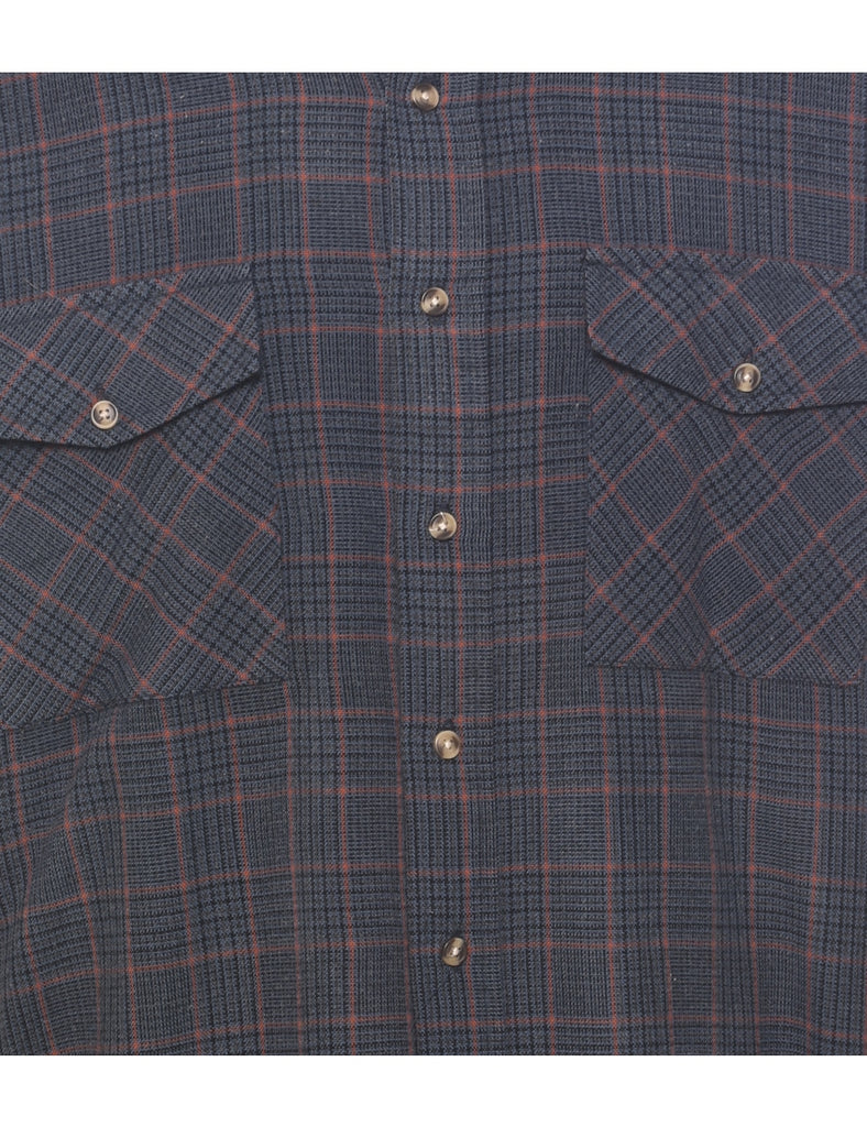 Long Sleeved Checked Shirt - L