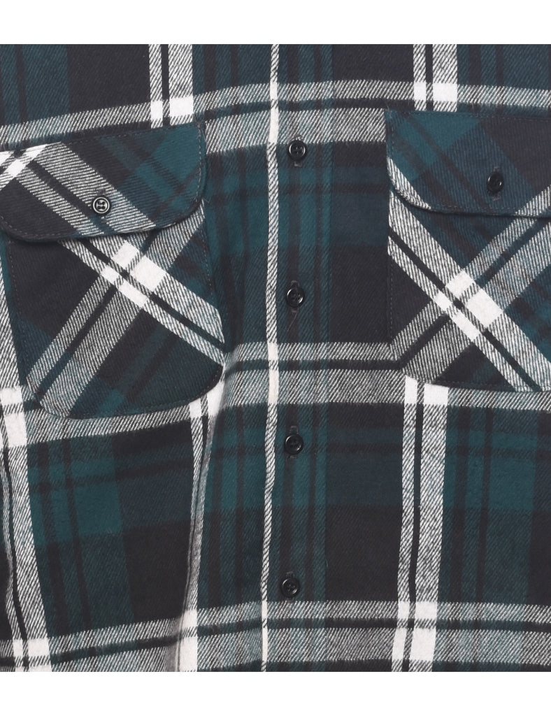 Long Sleeved Checked Shirt - L