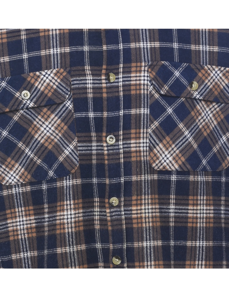 Long Sleeved Checked Shirt - L