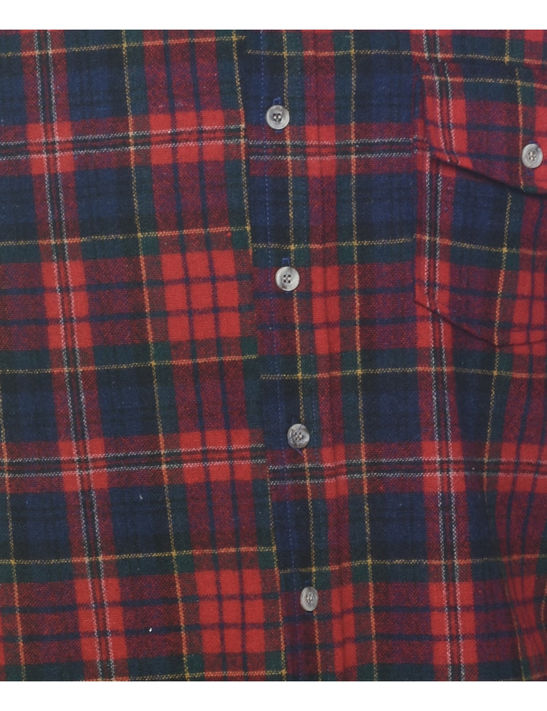 Long Sleeved Checked Shirt - M