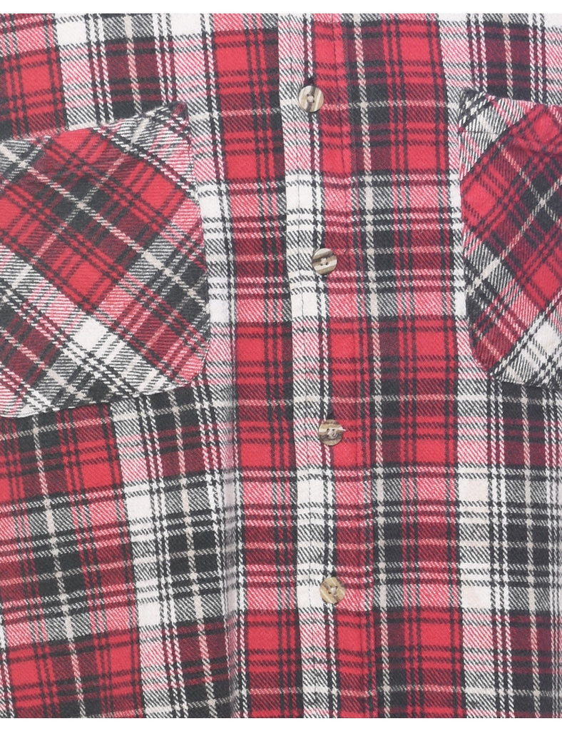 Long Sleeved Checked Shirt - L