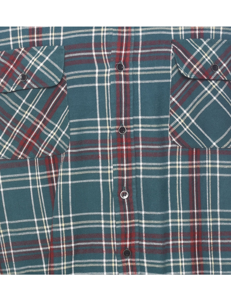 Long Sleeved Checked Shirt - L