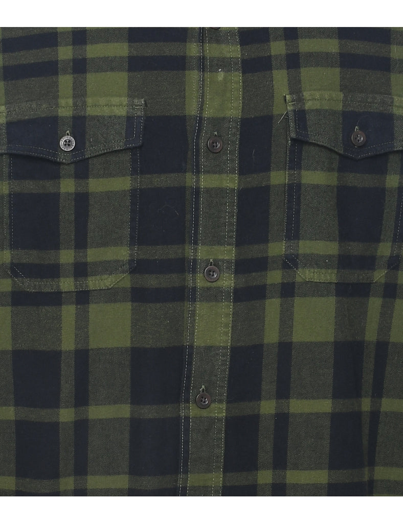 Long Sleeved Checked Shirt - L