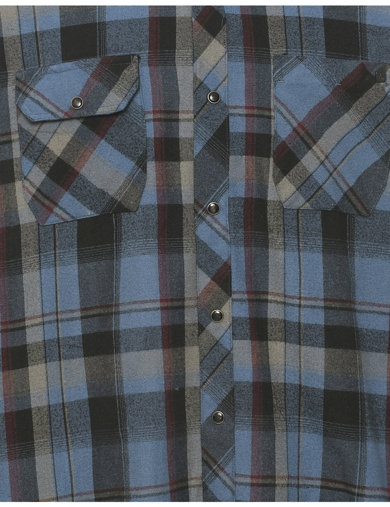 Long Sleeved Checked Shirt - L