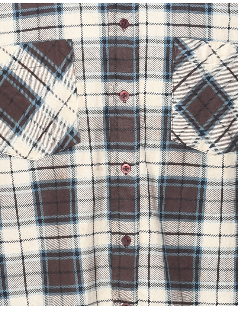 Long Sleeved Checked Shirt - M