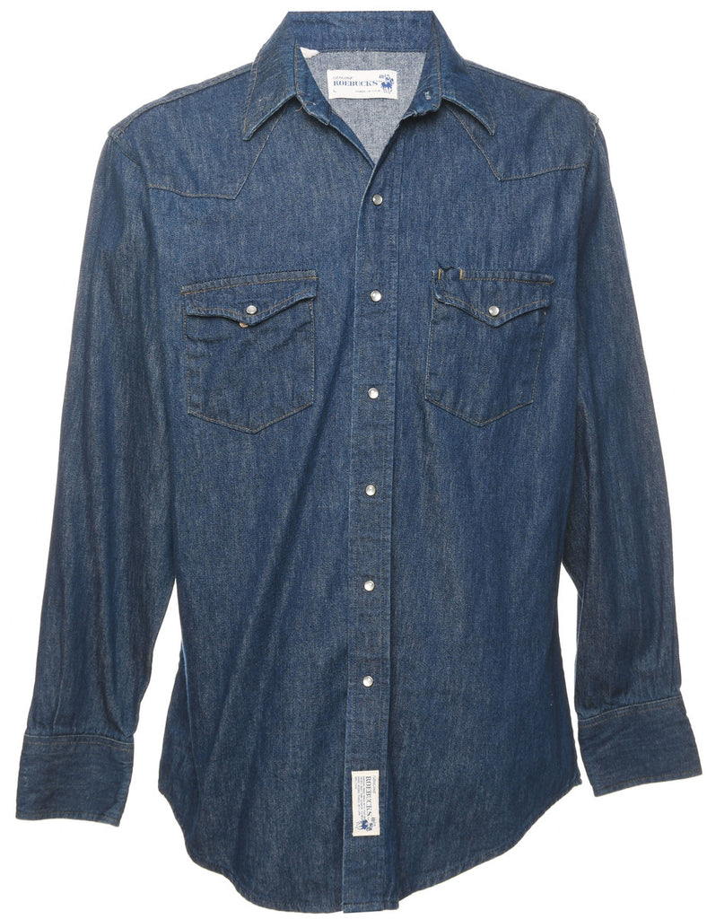 Long Sleeved Denim Shirt - L