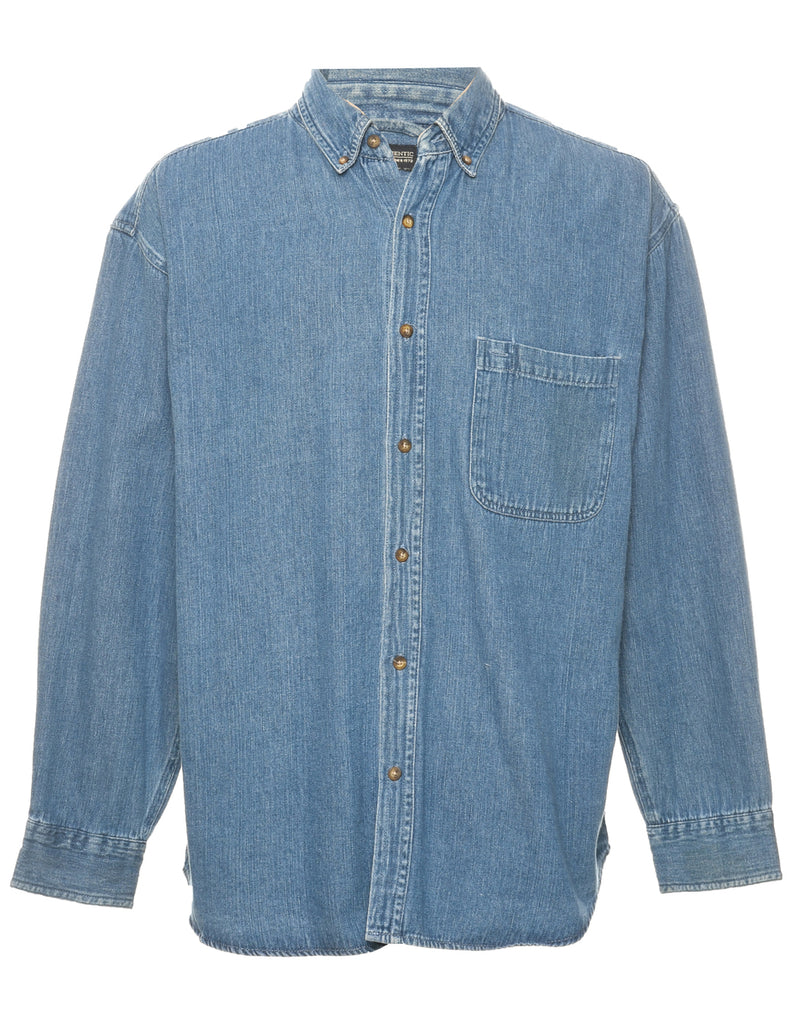 Long Sleeved Denim Shirt - L