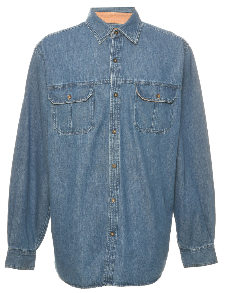 Long Sleeved Denim Shirt - L