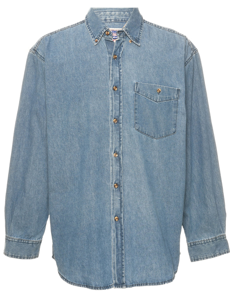 Long Sleeved Denim Shirt - L