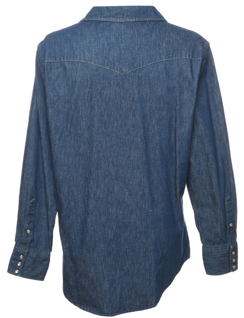 Long Sleeved Denim Shirt - L