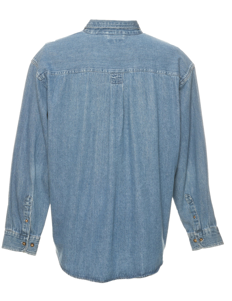 Long Sleeved Denim Shirt - L