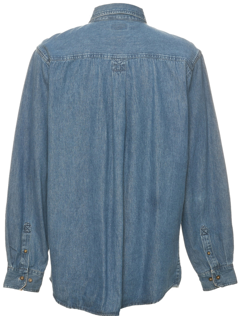 Long Sleeved Denim Shirt - L