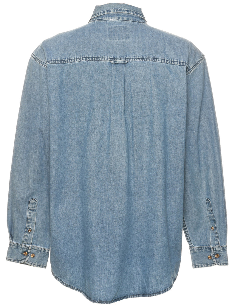 Long Sleeved Denim Shirt - L