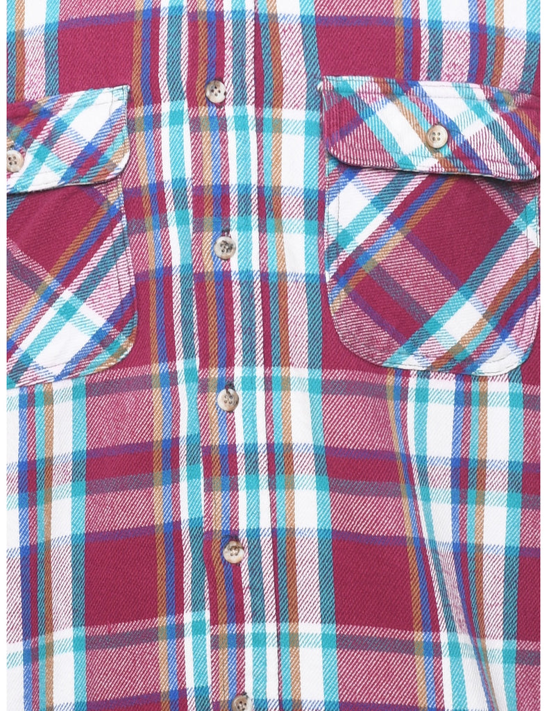 Long Sleeved Multi-Colour Checked Shirt - L