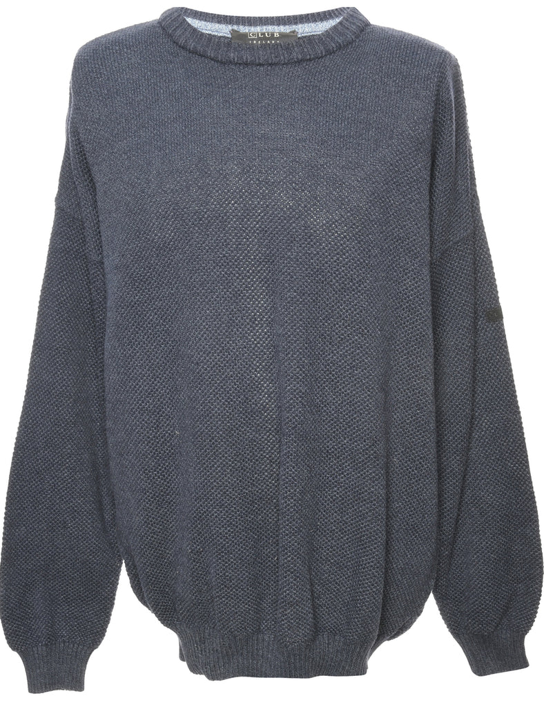 Long Sleeved Navy Jumper - L