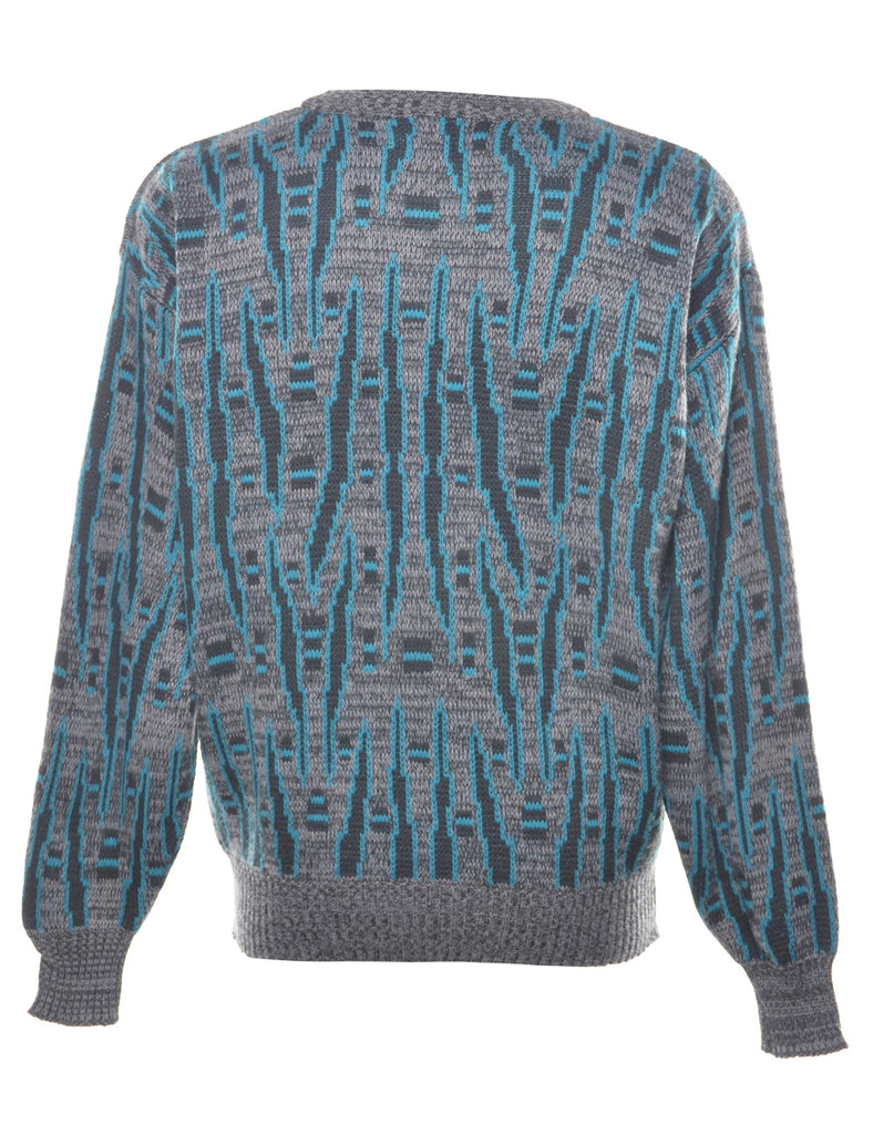 Long Sleeved Patterned Jumper  - XL