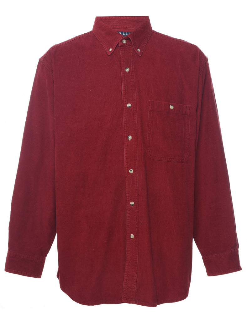 Maroon Corduroy Shirt - L