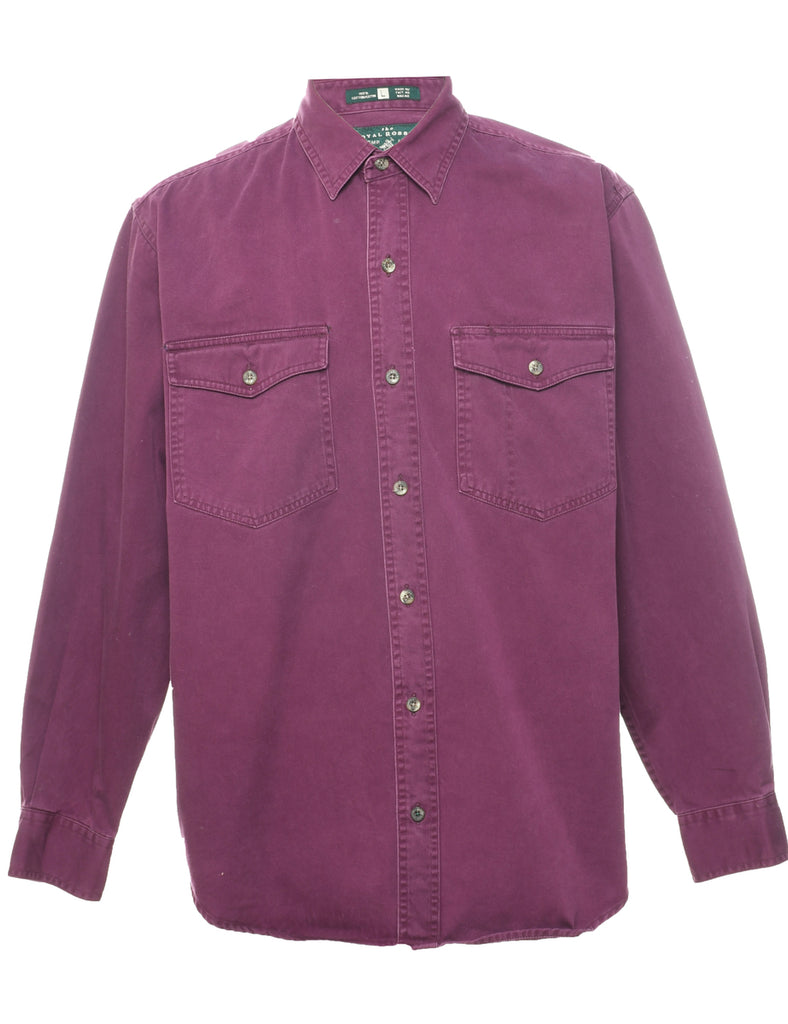 Maroon Denim Shirt - L