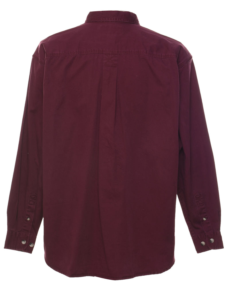 Maroon Denim Shirt - M