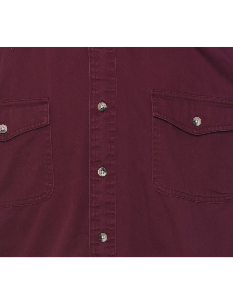 Maroon Denim Shirt - M