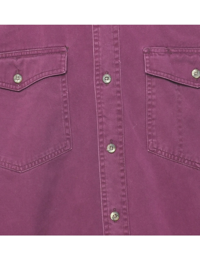 Maroon Denim Shirt - L