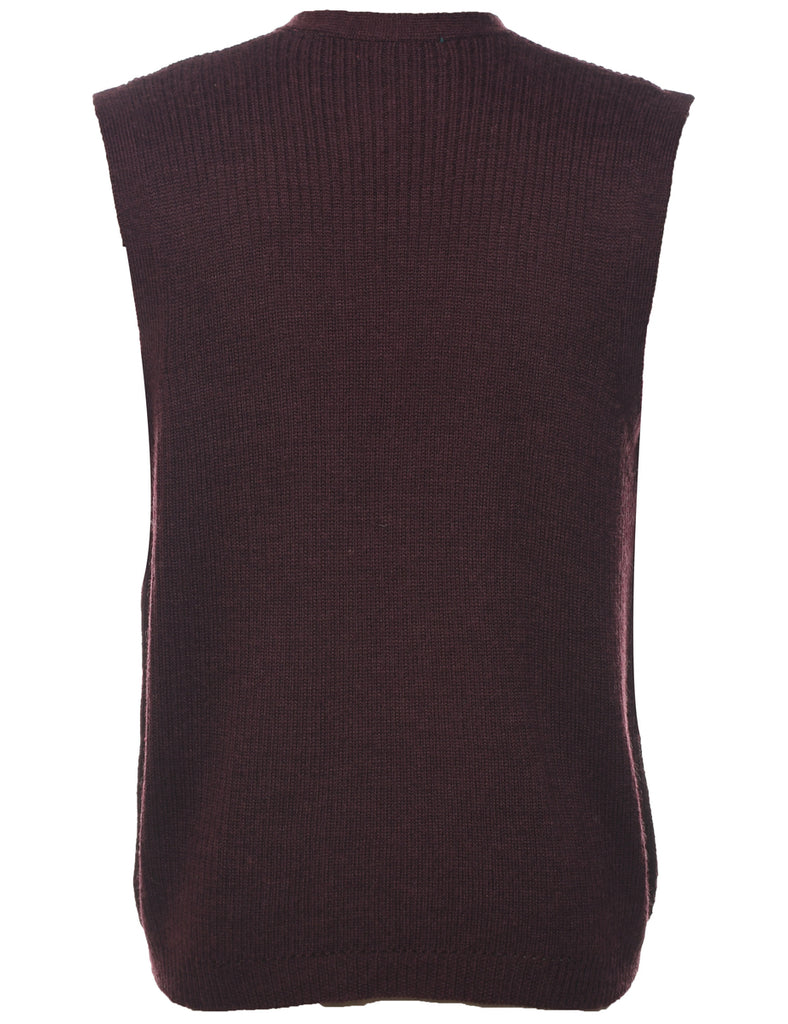 Maroon Sweater Vest - L