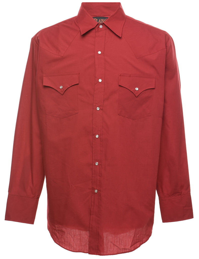 Maroon Western Shirt - L