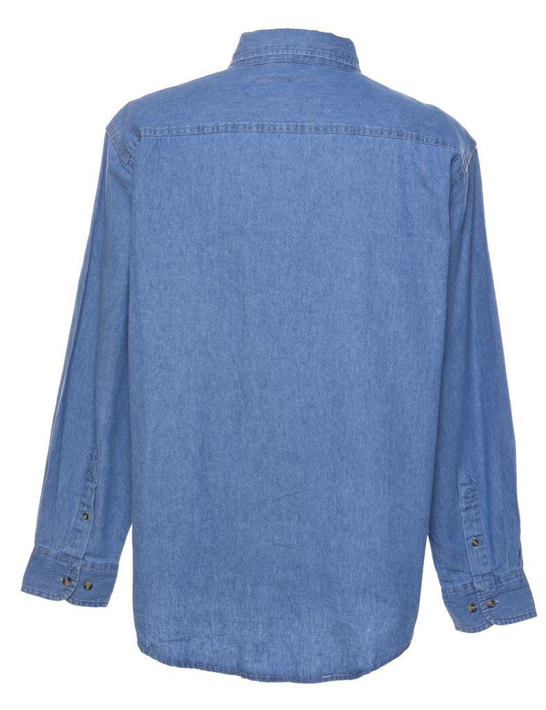 Medium Wash Classic Denim Shirt - M